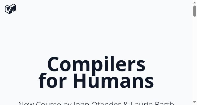 Screenshot of compilersforhumans.com