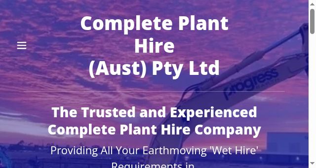 Screenshot of completeplanthire.com.au