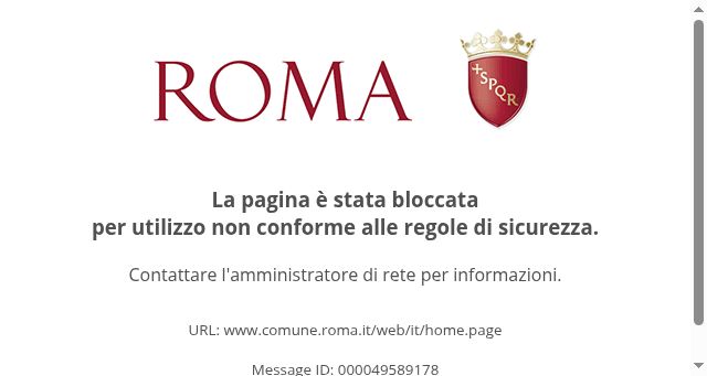 Screenshot of comune.roma.it