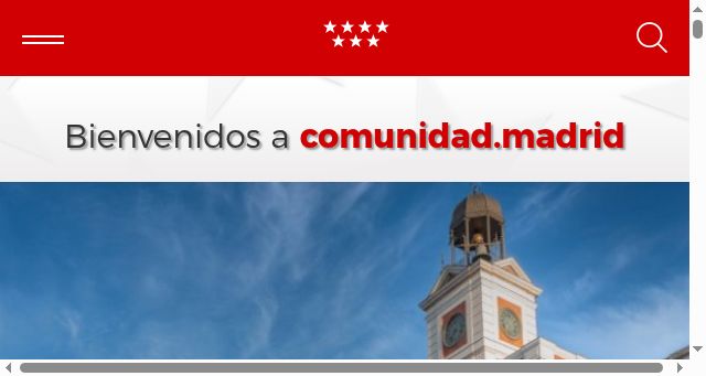 Screenshot of comunidad.madrid