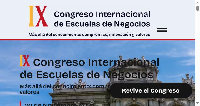 Screenshot of congresoescuelasdenegocios.org