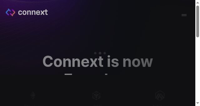 Screenshot of connext.network
