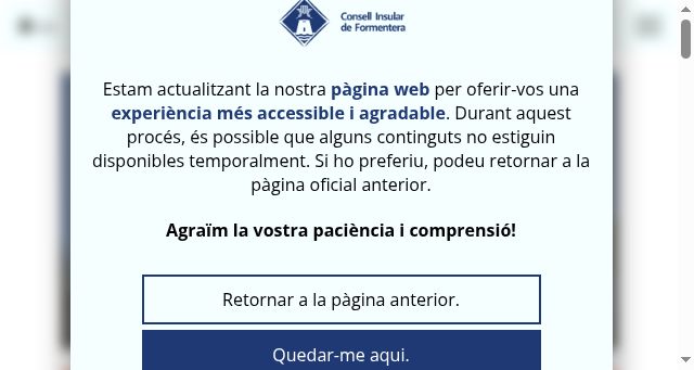 Screenshot of consellformentera.com