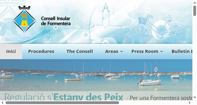 Screenshot of consellinsulardeformentera.cat