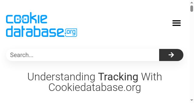 Screenshot of cookiedatabase.org