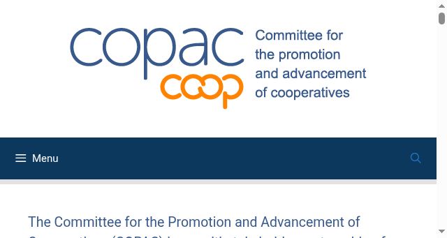 Screenshot of copac.coop