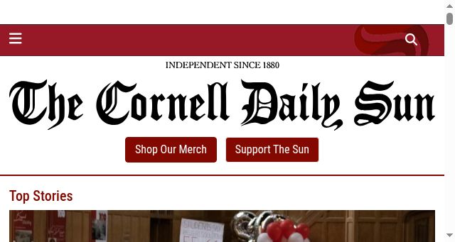 Screenshot of cornellsun.com