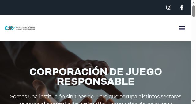 Screenshot of corporacionjuegoresponsable.cl