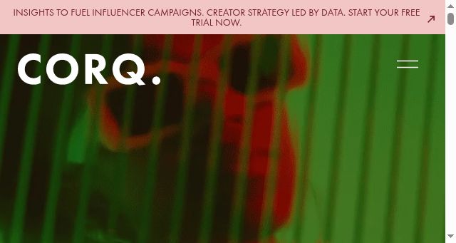 Screenshot of corq.studio