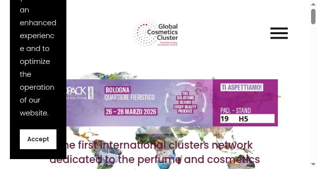 Screenshot of cosmetics-clusters.com