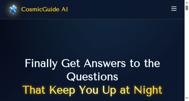 Screenshot of cosmicguideai.com