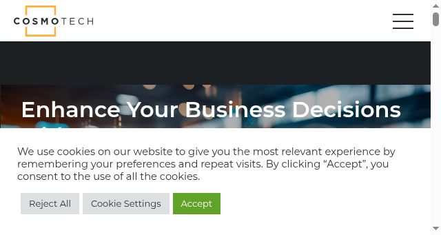 Screenshot of cosmotech.com