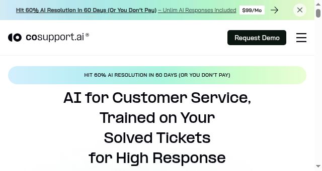 Screenshot of cosupport.ai