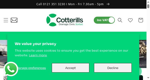 Screenshot of cotterillcivils.co.uk