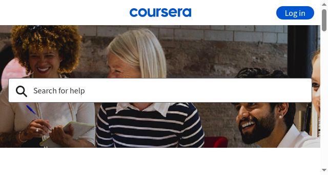 Screenshot of coursera.support