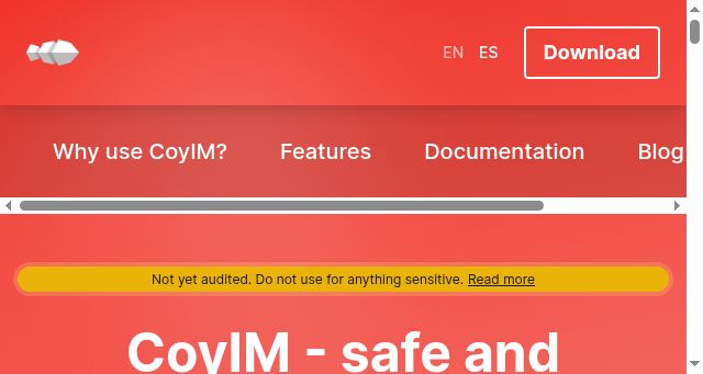 Screenshot of coy.im