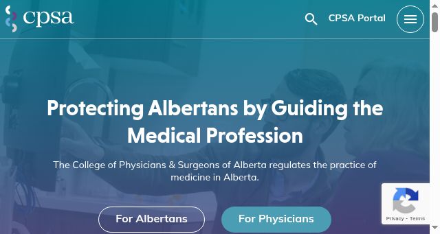 Screenshot of cpsa.ca