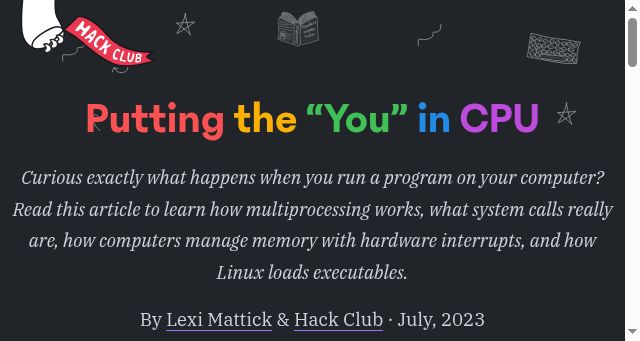 Screenshot of cpu.land