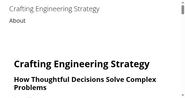 Screenshot of craftingengstrategy.com