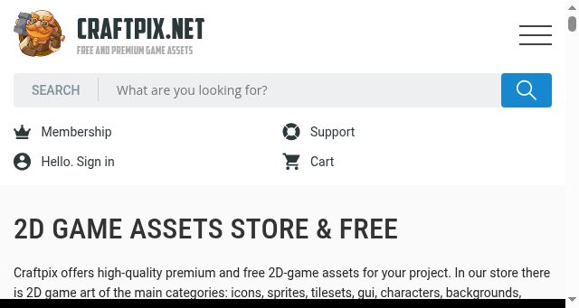 Screenshot of craftpix.net
