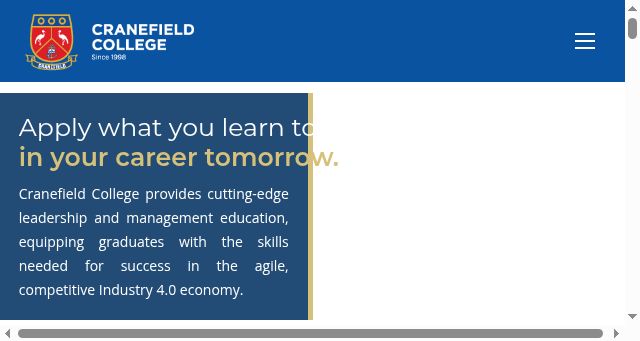 Screenshot of cranefield.ac.za