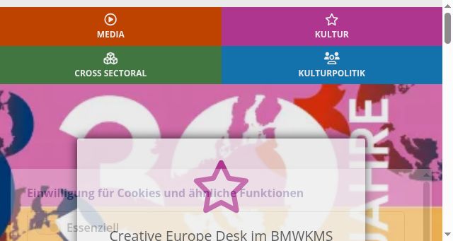 Screenshot of creativeeurope.at