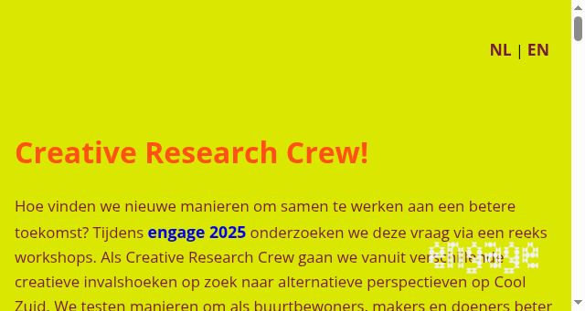 Screenshot of creativeresearchcrew.nl