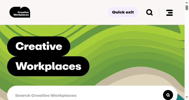 Screenshot of creativeworkplaces.gov.au