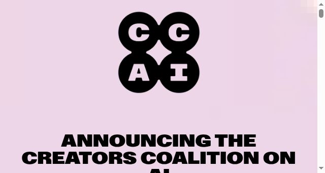 Screenshot of creatorscoalitionai.com