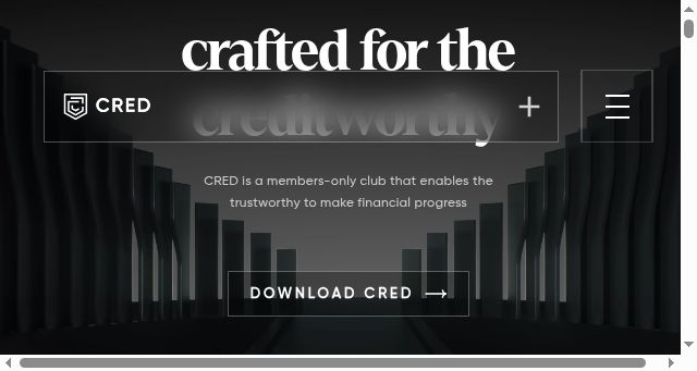 Screenshot of cred.club