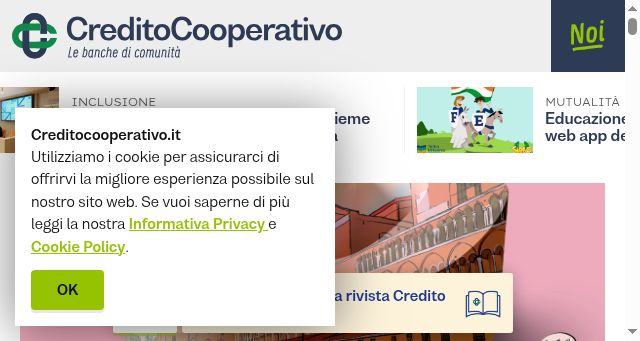 Screenshot of creditocooperativo.it