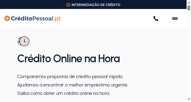 Screenshot of creditopessoal.pt