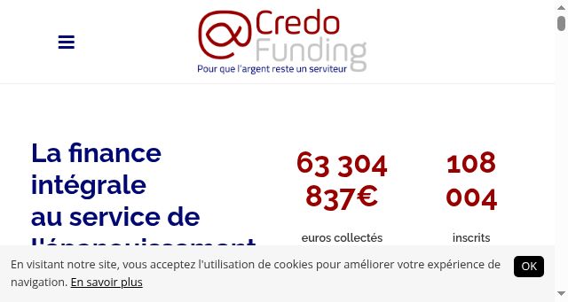 Screenshot of credofunding.fr