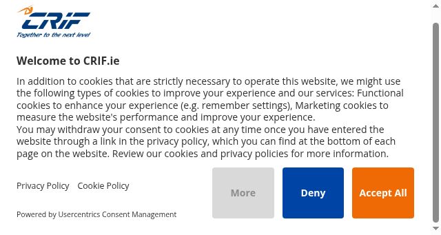 Screenshot of crif.ie