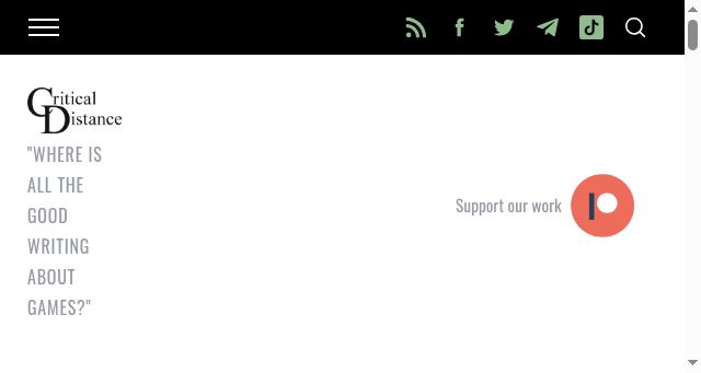 Screenshot of critical-distance.com