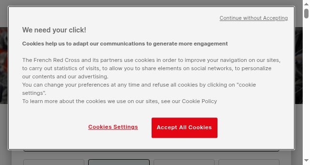 Screenshot of croix-rouge.fr