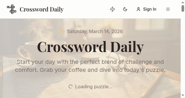 Screenshot of crossword-daily.com