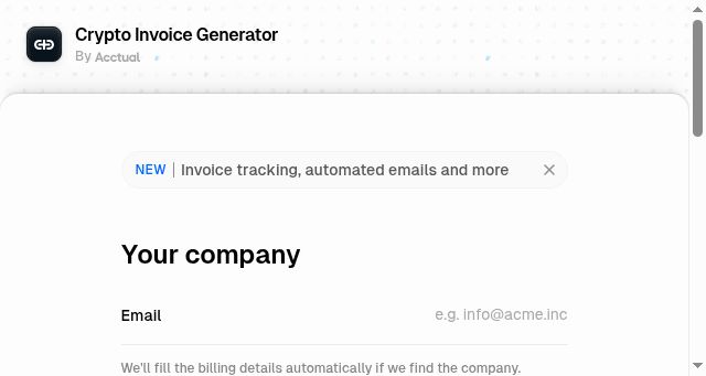 Screenshot of cryptoinvoice.new