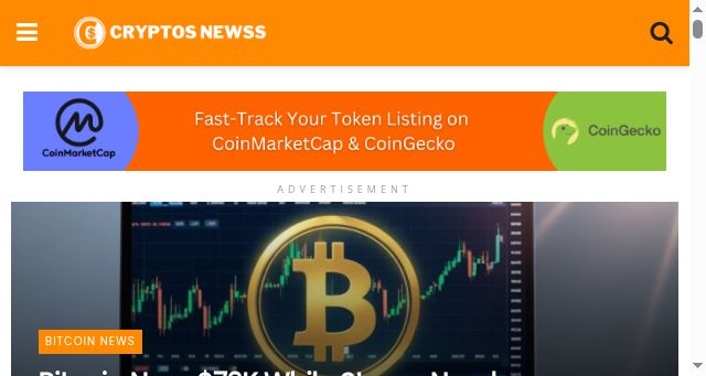 Screenshot of cryptosnewss.com