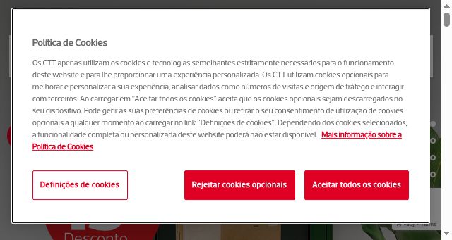 Screenshot of ctt.pt