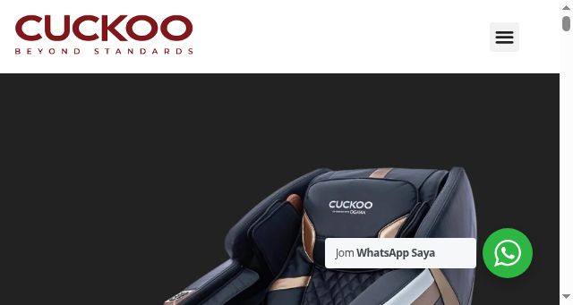 Screenshot of cuckoochair.com
