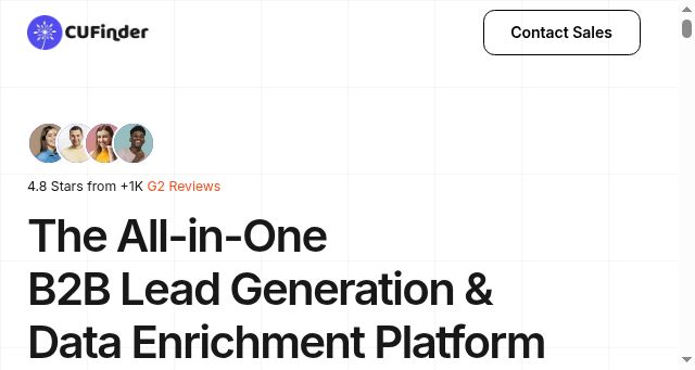Screenshot of cufinder.io