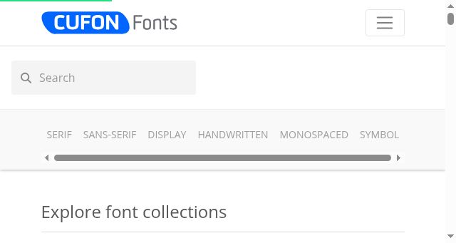 Screenshot of cufonfonts.com