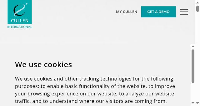 Screenshot of cullen-international.com