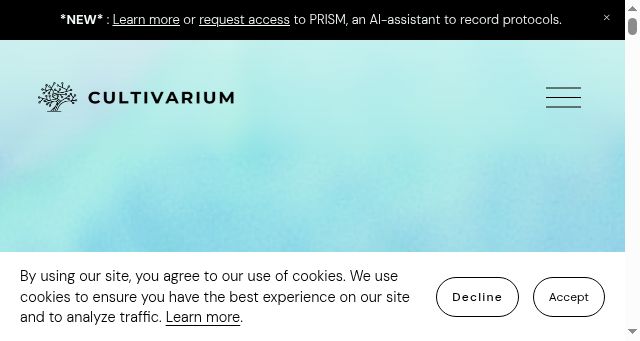 Screenshot of cultivarium.org