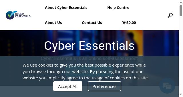 Screenshot of cyberessentials.online