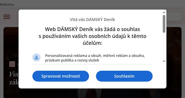 Screenshot of damskydenik.cz