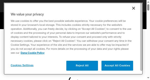 Screenshot of danaaftermarket.com