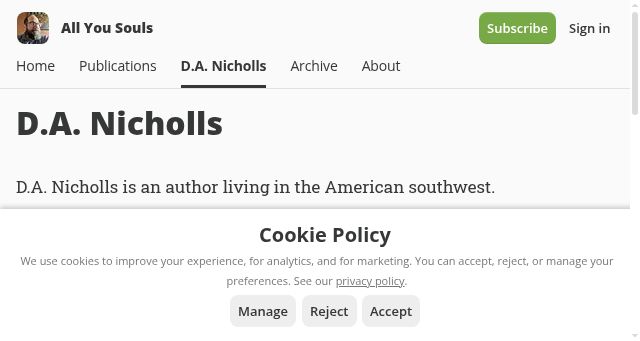 Screenshot of danicholls.com