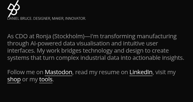 Screenshot of danielbruce.se